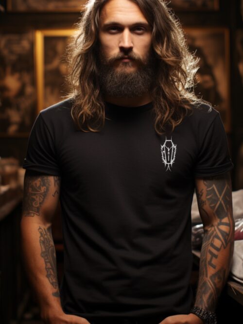 "EDSDEAD" logo-White--Left-Chest-Unisex-Black-T