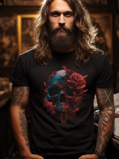 "Crimson Requiem" -unisex-black-t